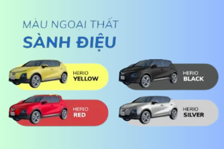 Xe điện VinFast Herio Green có mấy màu 
