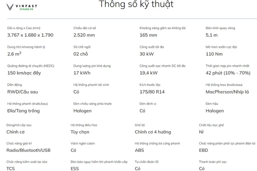 VinFast EC Van: Mọi thông số kỹ thuật mà bạn cần biết 3 Loc Blog Xe 61
