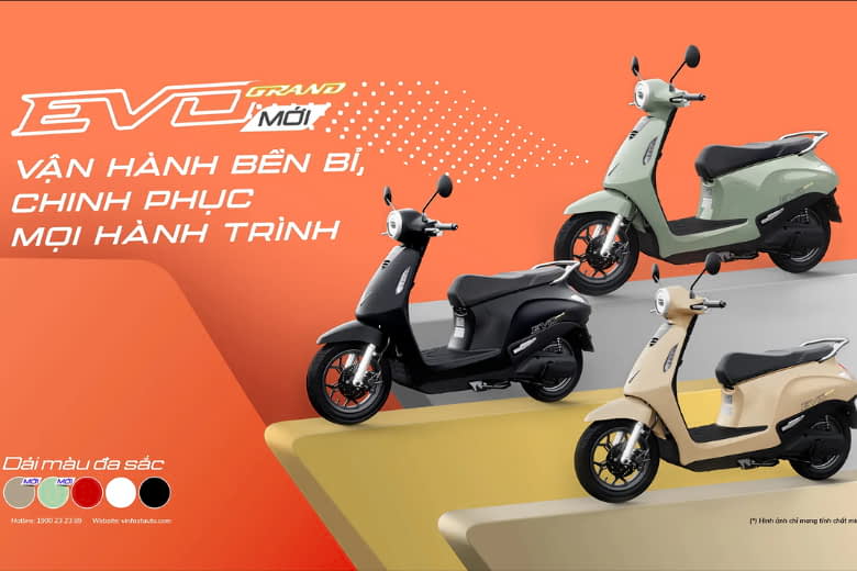 Xe máy điện VinFast Evo Grand có mấy màu?