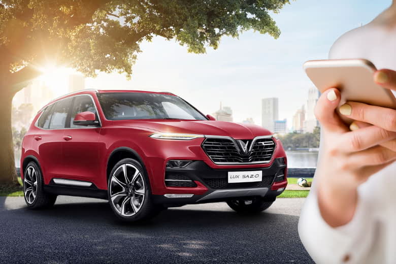 cách kết nối điện thoại với xe vinfast